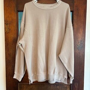 Aerie Light Brown Cozy Pullover